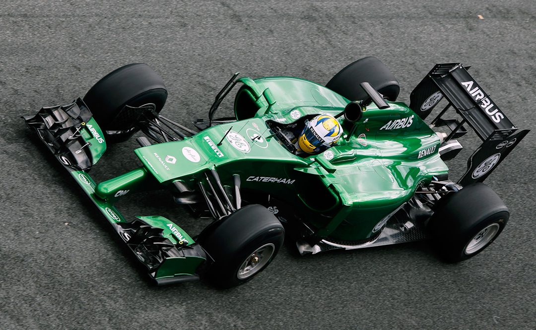 Se när Marcus Ericsson testar Caterhams F1-bil