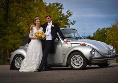 VW bubbla på bröllop