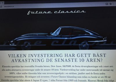 Sportbilsfonden Future Classics. Investera i veteranbilar