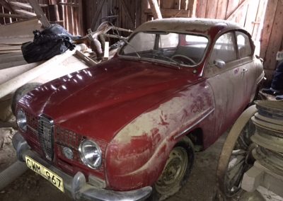 Ladugårdsfynd Saab 96 från 1964