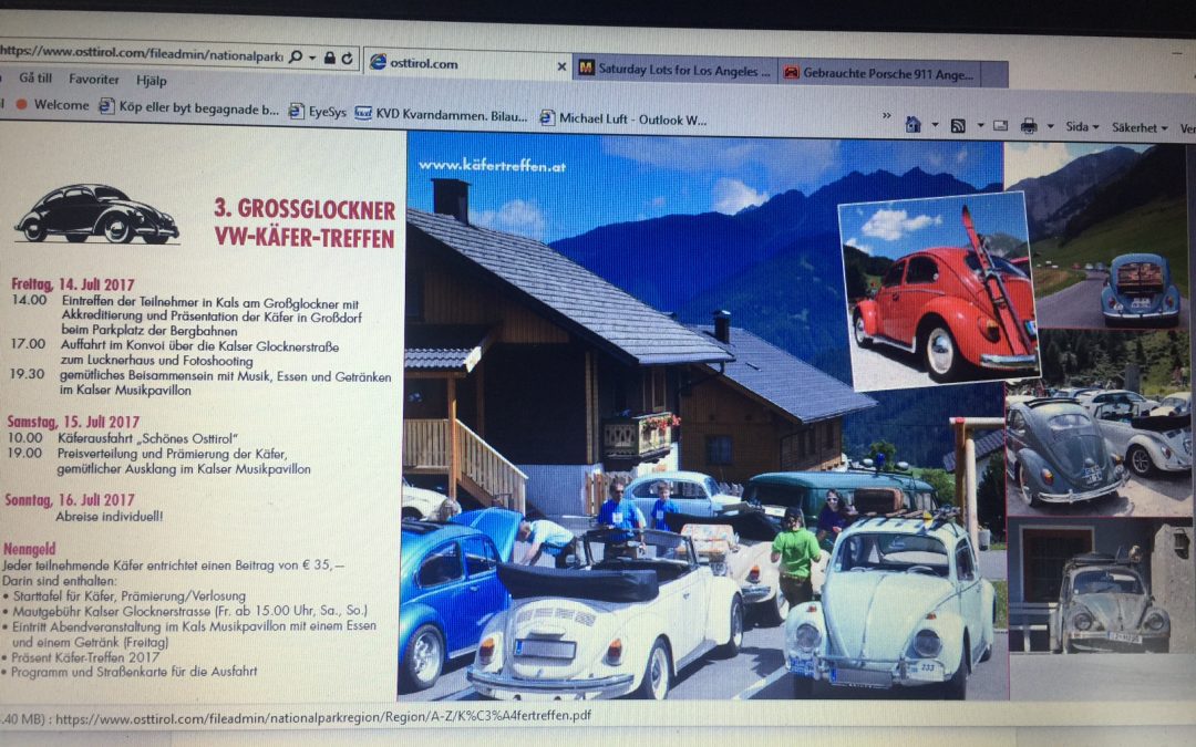 Följ med på VW-sommar-resa till Tyskland och Österrike 30 juni-16 juli 2017